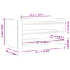 vidaXL Couchtisch Braun Eichen-Optik 100x50x50 cm Holzwerkstoff