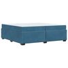 vidaXL Bettrahmen mit Matratze Dunkelblau 200 x 200 cm Stoff