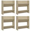vidaXL Wand-Schuhschr&auml;nke 4 Stk. Sonoma-Eiche 60x18x60cm Holzwerkstoff