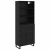vidaXL Highboard 2 pcs Schwarz Eichen-Optik 69,5 x 34 x 180 cm