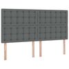 vidaXL Aufbewahrungsbett mit Matratze Dunkelgrau 180 x 200 cm