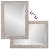 vidaXL Badezimmer Spiegel Wei&szlig; 70 x 50 x 2,5 cm Massivholz Mango