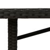 vidaXL Gartentisch mit Glasplatte Schwarz 190x80x74 cm Poly Rattan