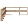 vidaXL Kopfteil mit B&uuml;cherregal L-Form 200 cm Massivholz Kiefer