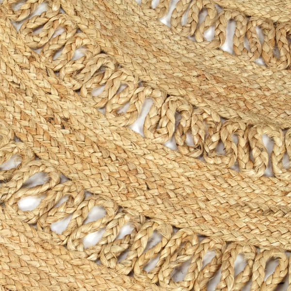 vidaXL Teppich Handgefertigt Jute Geflochten 90 cm