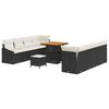 vidaXL Gartensofa-set 11 stk. Schwarz Poly-Rattan
