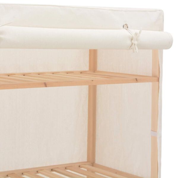 vidaXL Kleiderschrank Wei&szlig; 79 x 40 x 170 cm Stoff