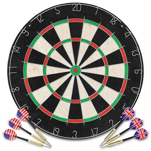 vidaXL Professionelles Dartboard Sisal mit 6 Darts und Surround