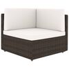 vidaXL 5-tlg. Garten-Lounge-Set mit Kissen Braun Poly Rattan