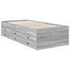 vidaXL Tagesbett Grau Sonoma und Schwarz 90 x 200 cm Holzwerkstoff