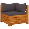 vidaXL 3-Sitzer-Gartensofa mit Kissen Massivholz Akazie