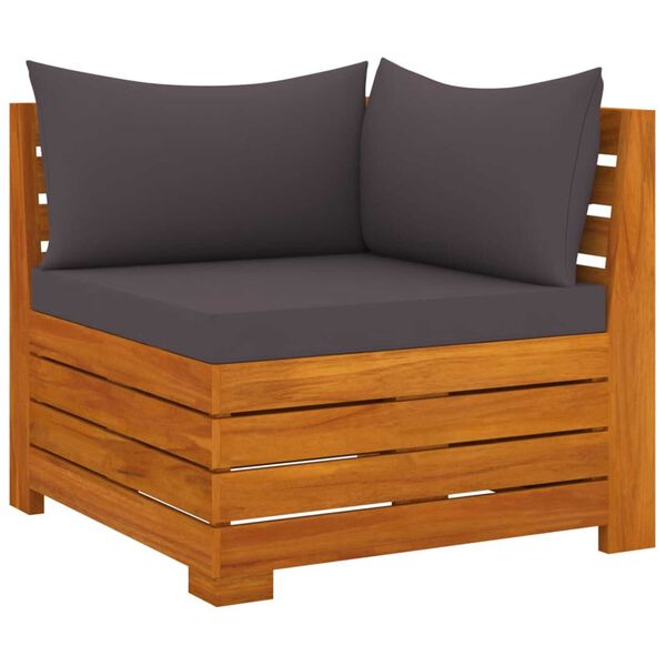 vidaXL 3-Sitzer-Gartensofa mit Kissen Massivholz Akazie