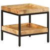 vidaXL Beistelltisch mit Regal Braun 45 x 45 x 45 cm Massivholz Mango