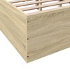 vidaXL Bettgestell Sonoma-Eiche 120x190 cm Holzwerkstoff