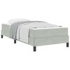 vidaXL Boxspringbett mit Matratze Hellgrau 100 x 210 cm Stoff