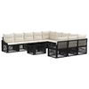 vidaXL Gartensofa-set 12 stk. Schwarz und Cremewei&szlig; 100 x 55 x 73 cm