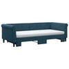 vidaXL Tagesbett Ausziehbar mit Matratzen Blau 90x200 cm Samt