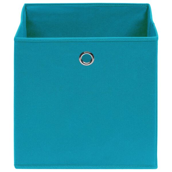 vidaXL Aufbewahrungsboxen 4 Stk. Babyblau 32x32x32 cm Stoff