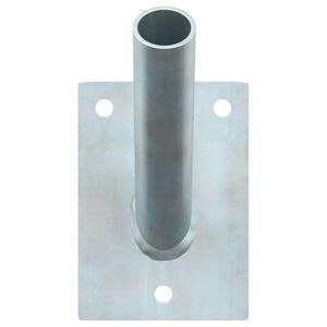 vidaXL Fahnen Pole Holde Silber 10,5 x 7,5 x 2,5 cm Stahl
