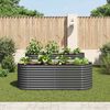 vidaXL Garten-Hochbeet 240 x 80 x 81 cm Verzinkter Stahl Grau