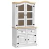 vidaXL Sideboard Corona Wei&szlig; 100 x 48,5 x 179 cm Massives Kiefernholz