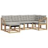 vidaXL Outdoor-Sofagarnitur 6 stk. Wei&szlig; und Hellgrau