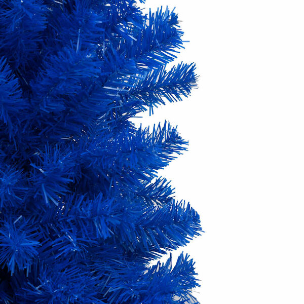 vidaXL K&uuml;nstlicher Weihnachtsbaum Beleuchtung & Kugeln Blau 210 cm