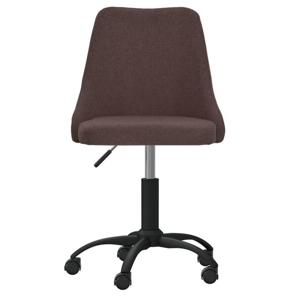 vidaXL Esszimmerst&uuml;hle 2 Stk. Drehbar Dunkelbraun Stoff