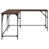 vidaXL Schreibtisch Braun Eichen-Optik 149x149x75 cm Holzwerkstoff