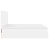 vidaXL Ottoman-Bett mit Matratze Wei&szlig; 160x200 cm Kunstleder