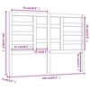 vidaXL Bett-Kopfteil Grau 166x4x104 cm Massivholz Kiefer