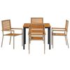 vidaXL Garten Essgruppe 5 pcs Beige 90 x 90 x 75 cm Poly-Rattan