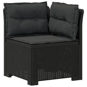 vidaXL 1-Sitzer Garten-Sofa mit Kissen Rattan-Look PP Anthrazit