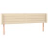 vidaXL Kopfteil mit Ohren Creme 203x16x78/88 cm Stoff