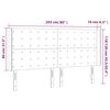 vidaXL LED Kopfteil Schwarz 203x16x118/128 cm Kunstleder
