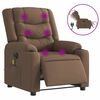 vidaXL Massagesessel Elektrisch Braun Stoff