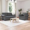 vidaXL Sofa 120cm 2 pcs Dunkelgrau Metall