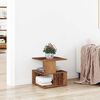 vidaXL Beistelltisch mit Regal Altholz 30 x 30 x 55 cm Holzwerkstoff