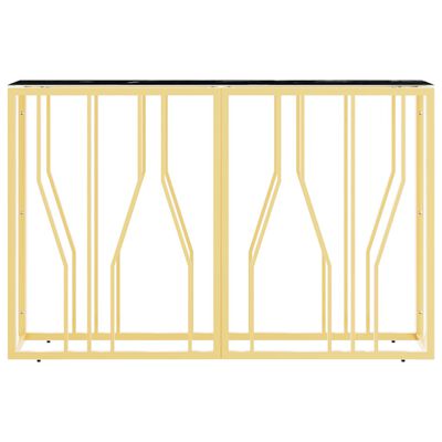 vidaXL Konsolentisch Golden 110x30x70 cm Edelstahl und Glas