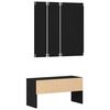 vidaXL Flurm&ouml;bel-Set 4 pcs Schwarz Eichen-Optik Holzwerkstoff