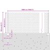 vidaXL Zaun mit Pfosten Grau 0,8 x 50 m Stahl und PVC