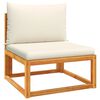 vidaXL 6-tlg. Gartensofa-Set mit Kissen Holz Akazie & Seil