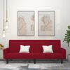 vidaXL Schlafsofa 2-Sitzer mit Hocker Weinrot Samt