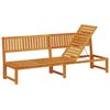 vidaXL Sonnenliege &Ouml;l-Natur 200 x 57 x 75cm Massivholz Akazie