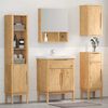 vidaXL Badezimmerm&ouml;bel-Set FLORO 4 pcs Wachsbraun Massivholz Kiefer