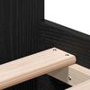 vidaXL Bettrahmen Schwarz Eichen-Optik 203 x 93 x 50 cm Holzwerkstoff