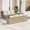 vidaXL Sofa Set mit Kissen 8 pcs Beige und Creme Poly Rattan