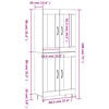 vidaXL Highboard R&auml;uchereiche 69,5x34x180 cm Holzwerkstoff