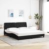 vidaXL Bettgestell mit LED ohne Matratze Schwarz 180x200 cm Stoff