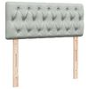 vidaXL Boxspringbett mit Matratze Hellgrau 120x200 cm Samt
